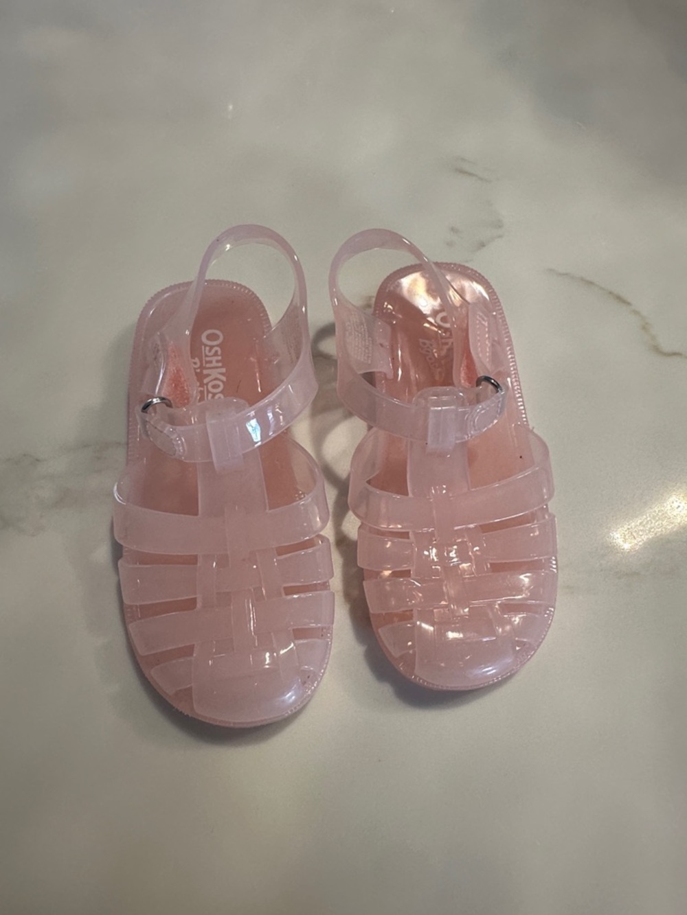 OshKosh B'gosh Translucent Light Pink Jelly Sandals